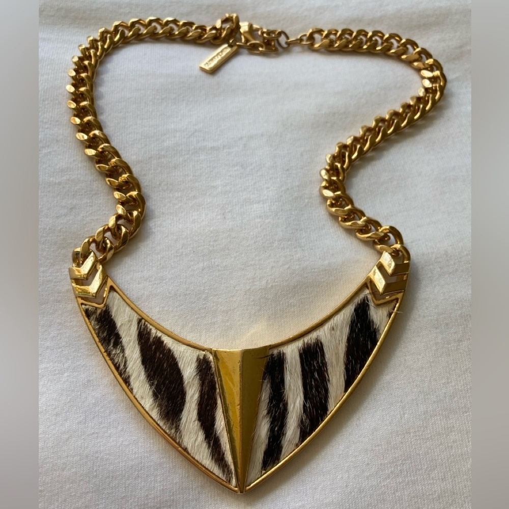 Vince Camuto Animal Print Bib Statement  Necklace